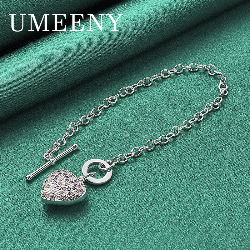 Luxury 925 Sterling Silver 8 Inch Beautiful Heart Shape Purple Zirconia Bracelet Women Wedding Accessories Fashion
Luxury 925 Sterling Silver 8 Inch Beautiful Heart Shape Purple Zirconia Bracelet Women Wedding Accessories Fashion