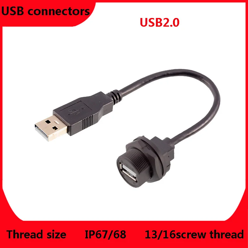 Waterproof USB2.0 Plug With Cable 0.3M 0.5M 1M With Dustproof Cover IP67 IP68 Plastic PCB Board Socket High Quality PVC
Waterproof USB2.0 Plug With Cable 0.3M 0.5M 1M With Dustproof Cover IP67 IP68 Plastic PCB Board Socket High Quality PVC