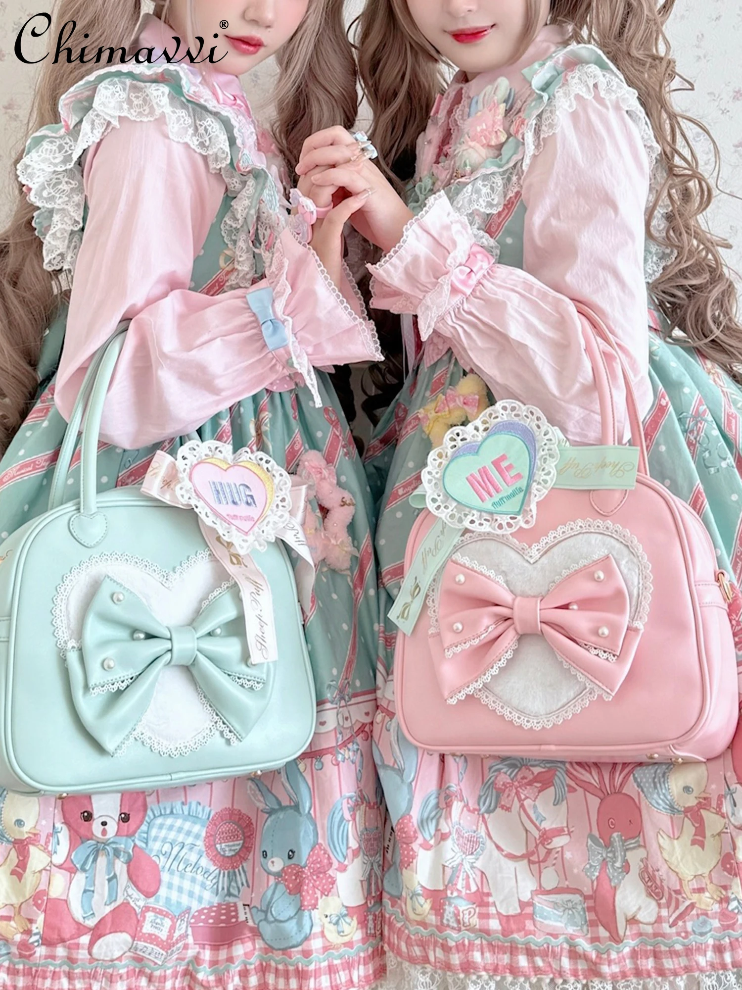 Original Design Lolita Handbag Sweet Girl Cute Bow Lace Elegant Kawaii Versatile Princess Makeup Bag for Women 2025 New
Original Design Lolita Handbag Sweet Girl Cute Bow Lace Elegant Kawaii Versatile Princess Makeup Bag for Women 2025 New