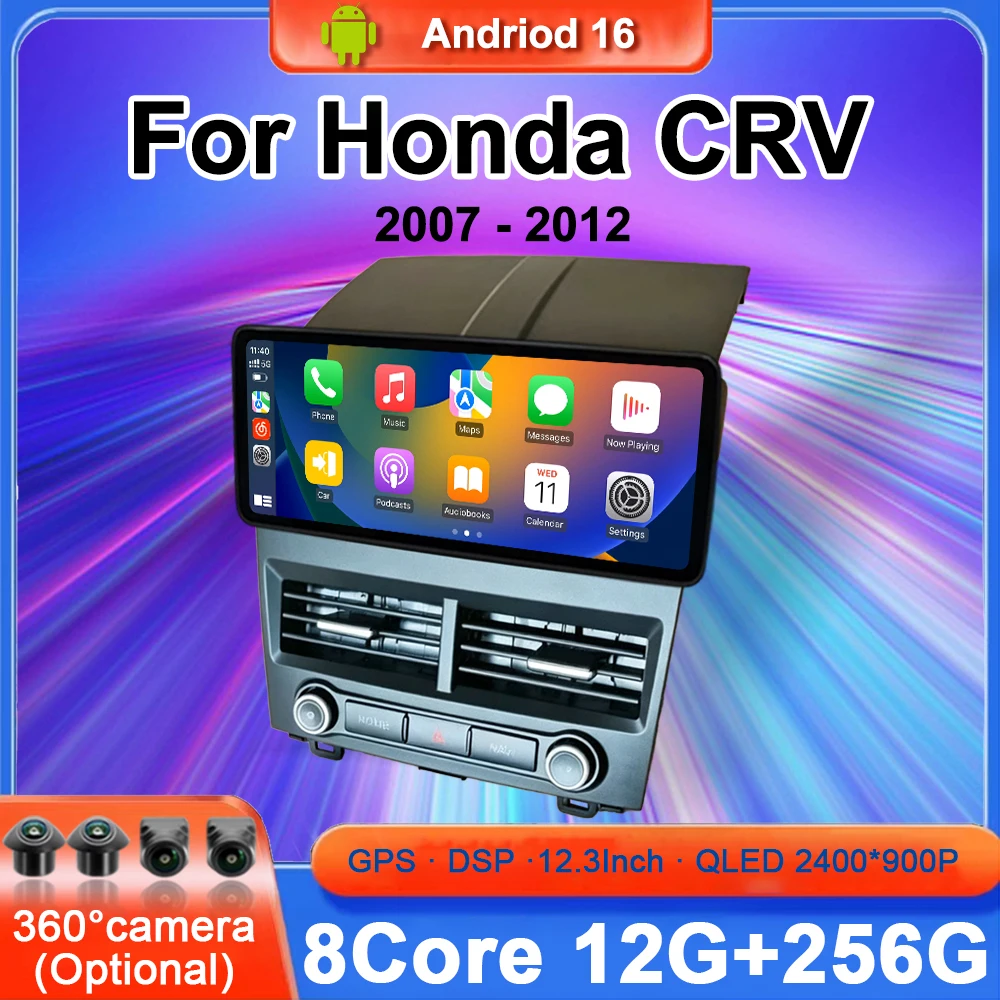 Android 16 Car Radio For Honda CRV 2007-2012 Multimedia Video Player Navi GPS Carplay DVD Head Unit 12.3inch QLED Touch Screen
Android 16 Car Radio For Honda CRV 2007-2012 Multimedia Video Player Navi GPS Carplay DVD Head Unit 12.3inch QLED Touch Screen