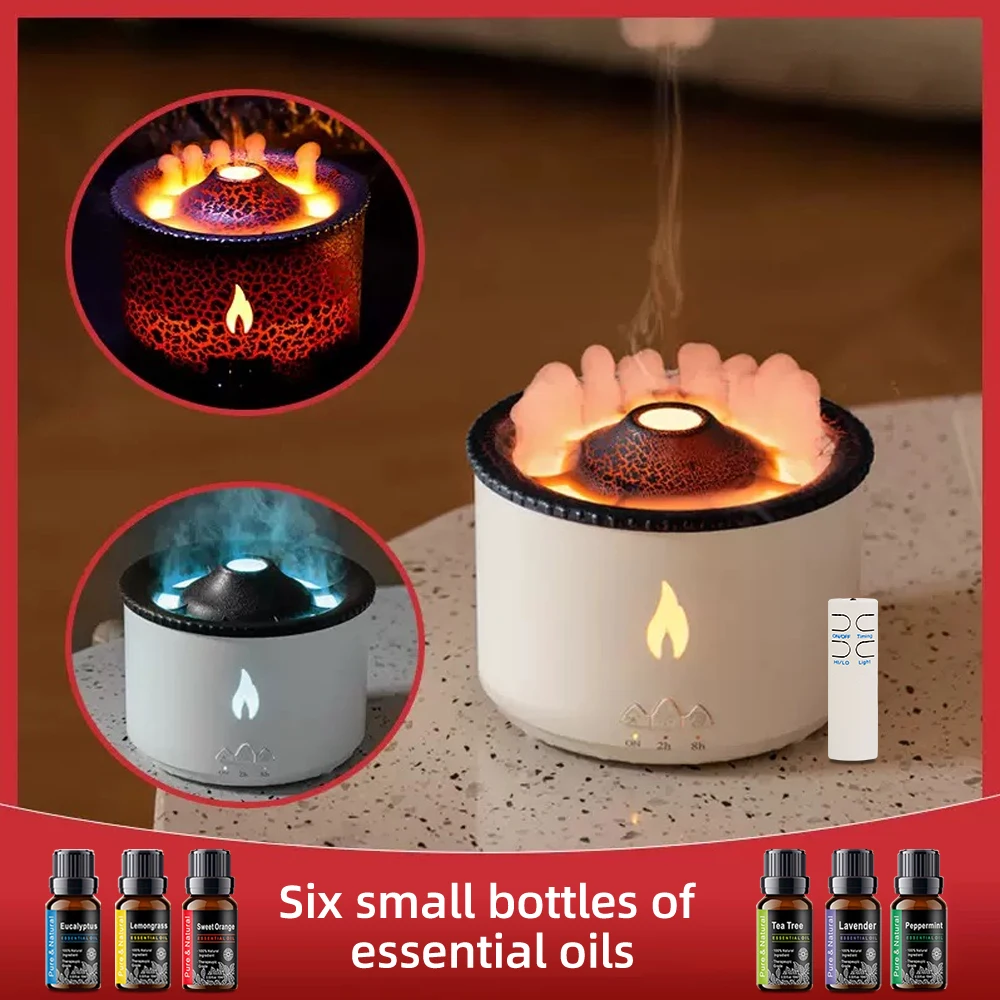 Dual Mode Aromatherapy Humidifier Volcano Diffuser w/Remote & Essential Oils Set - Energy-Saving Auto Shut-Off for Gym Recovery
Dual Mode Aromatherapy Humidifier Volcano Diffuser w/Remote & Essential Oils Set - Energy-Saving Auto Shut-Off for Gym Recovery