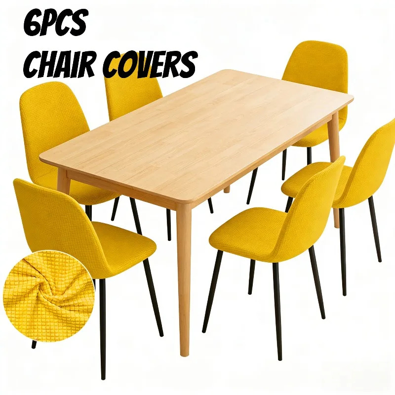 Эластичные чехлы для стульев из спандекса, 6 шт., с узором в виде кукурузных початков, нескользящие, машинная стирка, для круглых обеденных стульев, защитные чехлы для стульев.
Эластичные чехлы для стульев из спандекса, 6 шт., с узором в виде кукурузных початков, нескользящие, машинная стирка, для круглых обеденных стульев, защитные чехлы для стульев.