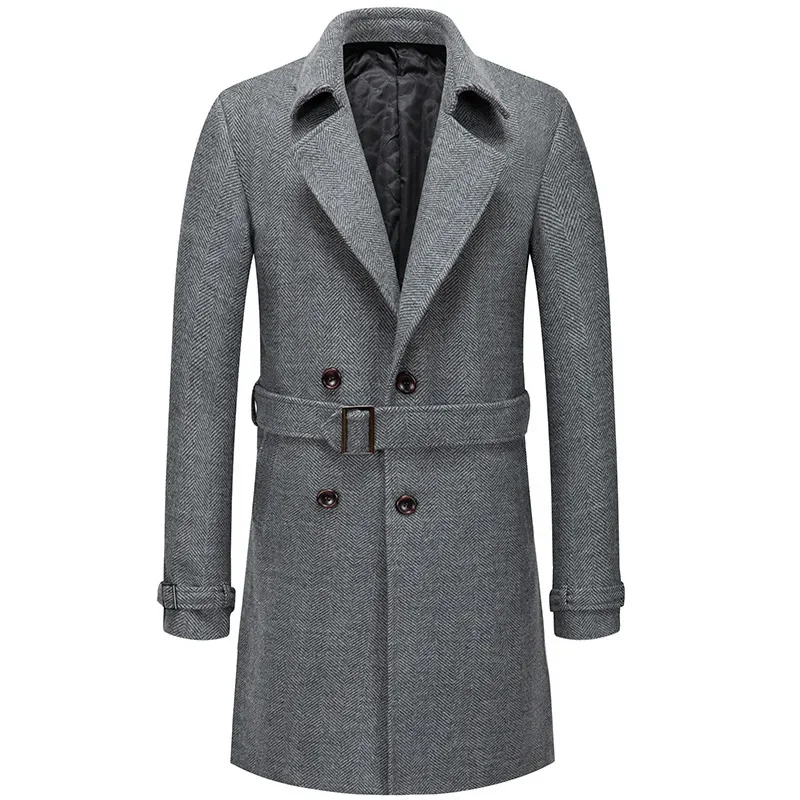 Autumn and Winter British Style New Knee Length Men's Thick Lapel with Belt Coat
Autumn and Winter British Style New Knee Length Men's Thick Lapel with Belt Coat