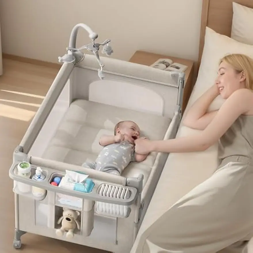 4-in-1 Portable Baby Crib with Mattress and Mosquito Net, Easy to Assemble and Fold for Versatile Use
4-in-1 Portable Baby Crib with Mattress and Mosquito Net, Easy to Assemble and Fold for Versatile Use