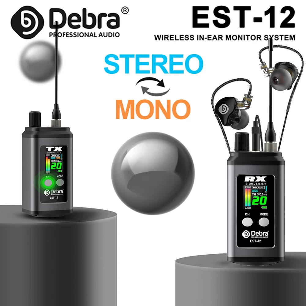 Debra EST-12 Стерео УВЧ Беспроводная система внутриканального монитора, портативная, перезаряжаемая, для выступления на сцене, церкви, студии звукозаписи
Debra EST-12 Стерео УВЧ Беспроводная система внутриканального монитора, портативная, перезаряжаемая, для выступления на сцене, церкви, студии звукозаписи