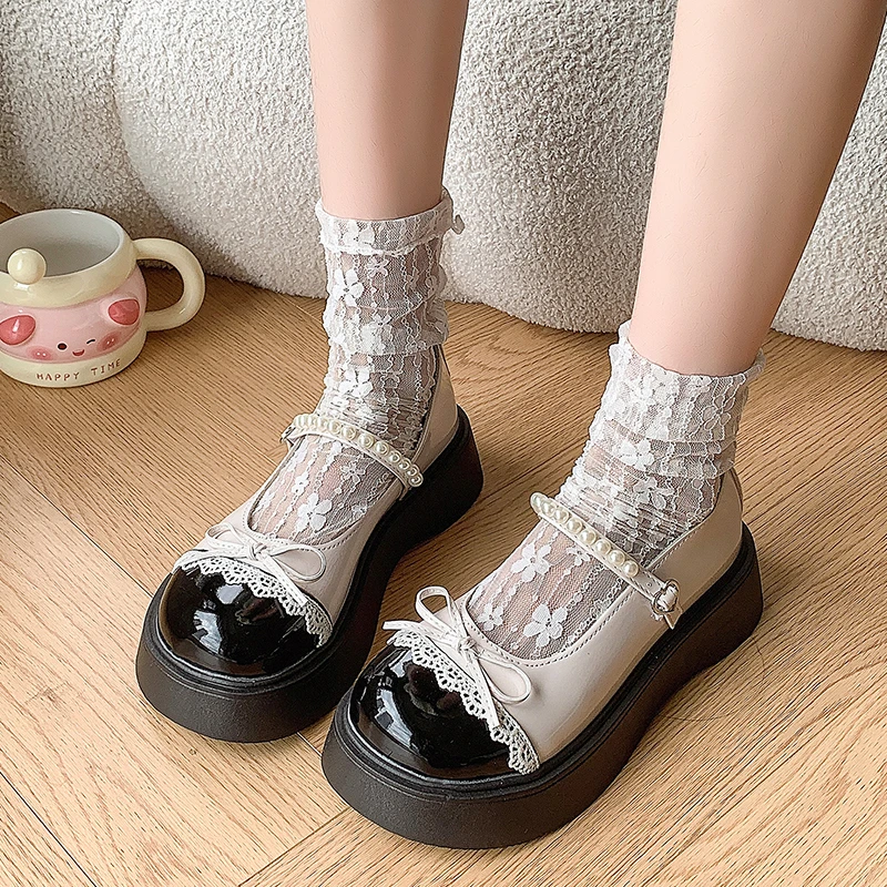 Bow Block Heel Single Shoes Fashion Round Toe Shallow Mouth One Strap Platform Non-Slip Mary Janes
Bow Block Heel Single Shoes Fashion Round Toe Shallow Mouth One Strap Platform Non-Slip Mary Janes