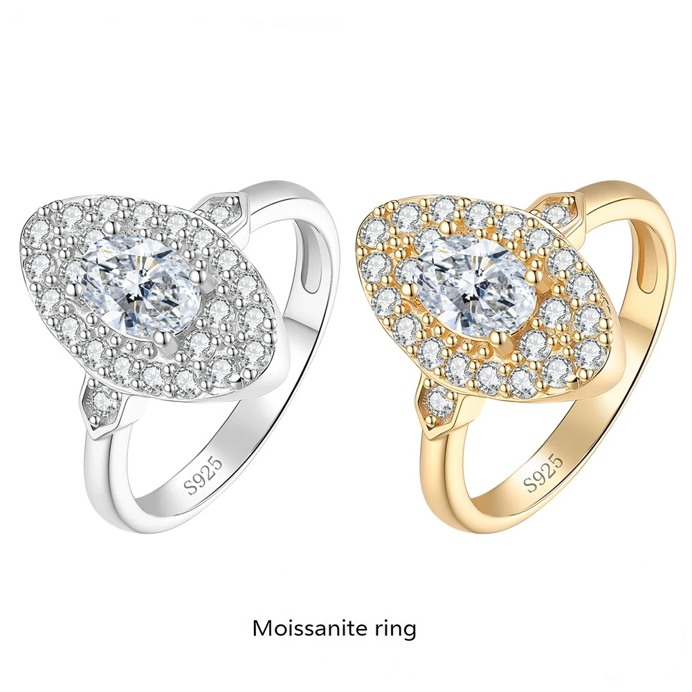 Fashion Pigeon Egg 1ct Moissanite Ring S925 Sterling Silver 18K Gold-Plated Wedding Rings For Women Anniversary Jewelry Gift
Fashion Pigeon Egg 1ct Moissanite Ring S925 Sterling Silver 18K Gold-Plated Wedding Rings For Women Anniversary Jewelry Gift