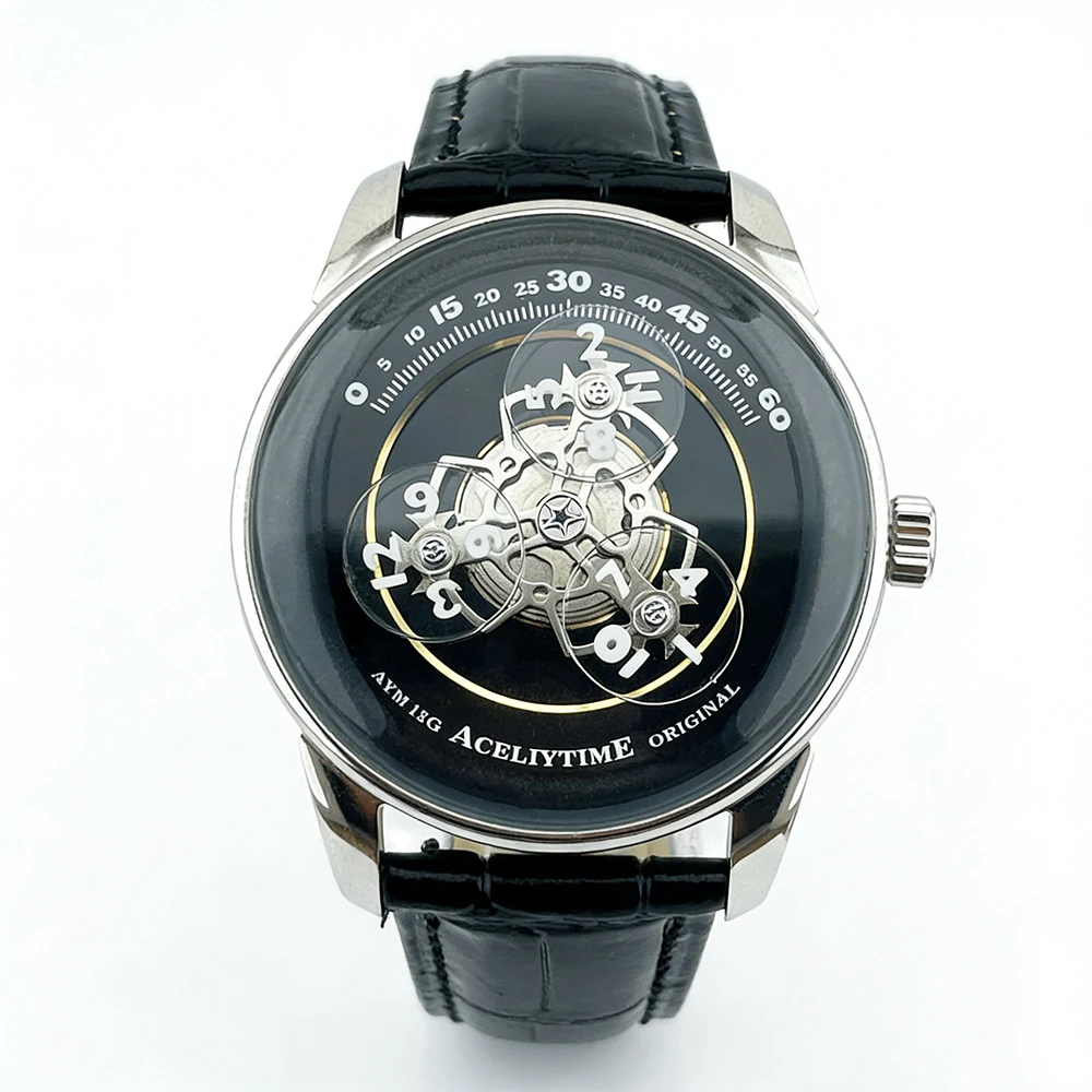 42mm Fashion Men Automatic Mechanical Watch Skeleton Dial 316L Stainless Steel Case Waterproof Genuine Leather Strap Wristwatch
42mm Fashion Men Automatic Mechanical Watch Skeleton Dial 316L Stainless Steel Case Waterproof Genuine Leather Strap Wristwatch