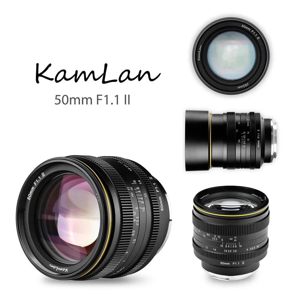 Kamlan 50mm f1.1II APS-C Large Aperture Manual Focus Lens for CanonEOS-M Sony E Fuji X M43 Mount Mirrorless Cameras
Kamlan 50mm f1.1II APS-C Large Aperture Manual Focus Lens for CanonEOS-M Sony E Fuji X M43 Mount Mirrorless Cameras