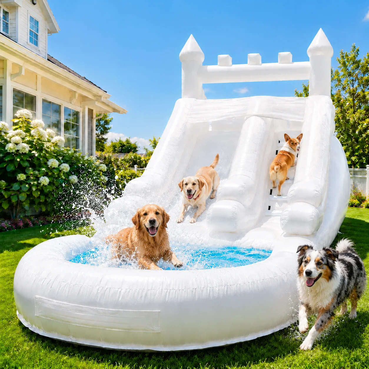 Inflatable Thick PVC Water Slide Wearproof Foldable Portable Outdoor Lawn Backyard Summer Playground for Family Birthday Party
Inflatable Thick PVC Water Slide Wearproof Foldable Portable Outdoor Lawn Backyard Summer Playground for Family Birthday Party
