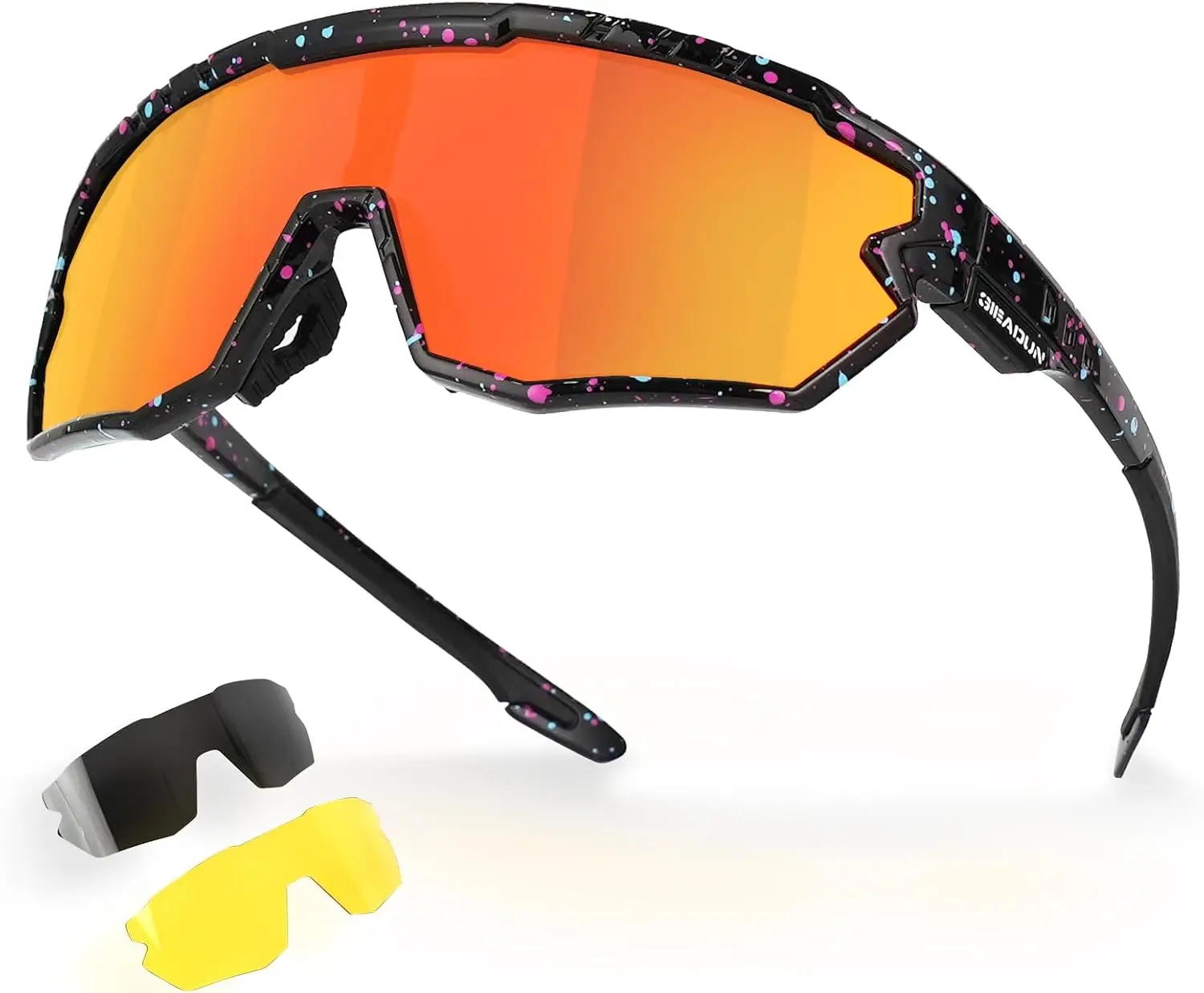 Polarized Sports Sunglasses for Kids Youth Adults Cycling Fishing Ski Golf with 3 Interchangeable Lenses
Polarized Sports Sunglasses for Kids Youth Adults Cycling Fishing Ski Golf with 3 Interchangeable Lenses