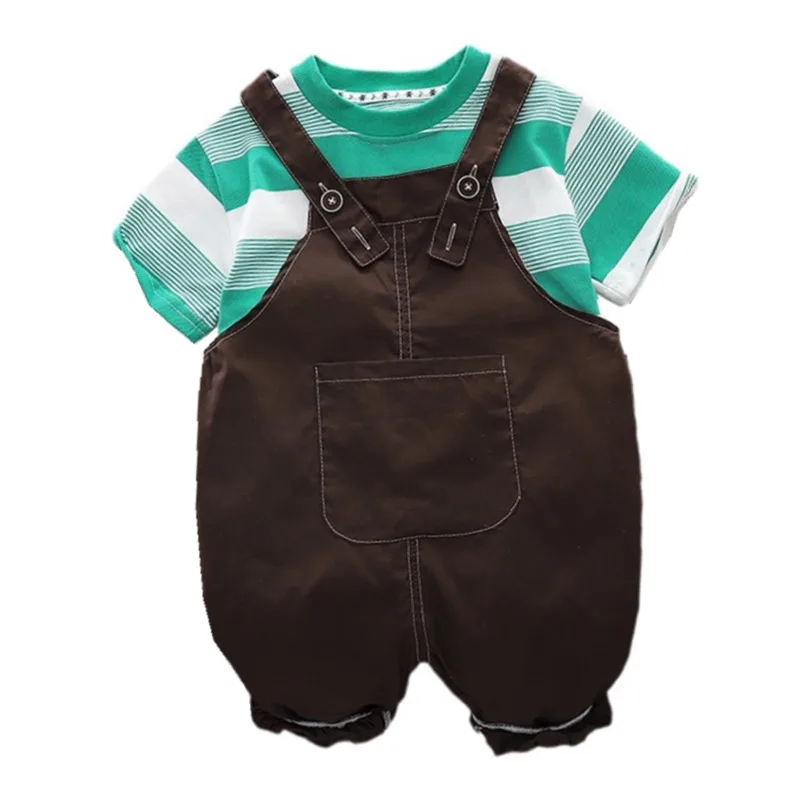 New Summer Baby Boy Clothes Suit Children Short Sleeved T-Shirt Overalls 2Pcs/Sets Toddler Casual Costume Infant Kids Tracksuits
New Summer Baby Boy Clothes Suit Children Short Sleeved T-Shirt Overalls 2Pcs/Sets Toddler Casual Costume Infant Kids Tracksuits