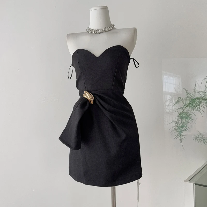 Облегающее черное платье крест-накрест, женское модное короткое платье на молнии, женское 2026, новое элегантное женское платье без бретелек на выход
Облегающее черное платье крест-накрест, женское модное короткое платье на молнии, женское 2026, новое элегантное женское платье без бретелек на выход