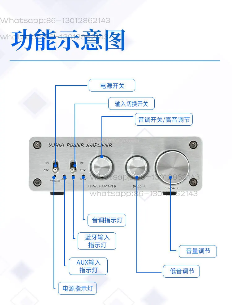 D325B high power TPA3255 dual channel Bluetooth 5.1 digital HIFI high and low tone amplifier low distortion
D325B high power TPA3255 dual channel Bluetooth 5.1 digital HIFI high and low tone amplifier low distortion