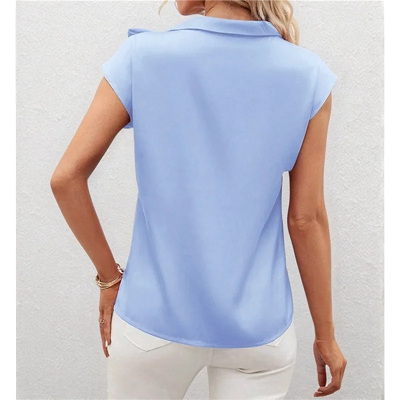 ASDS-Женская атласная блузка с галстуком-бабочкой и короткими рукавами, офисные рубашки 
ASDS-Женская атласная блузка с галстуком-бабочкой и короткими рукавами, офисные рубашки