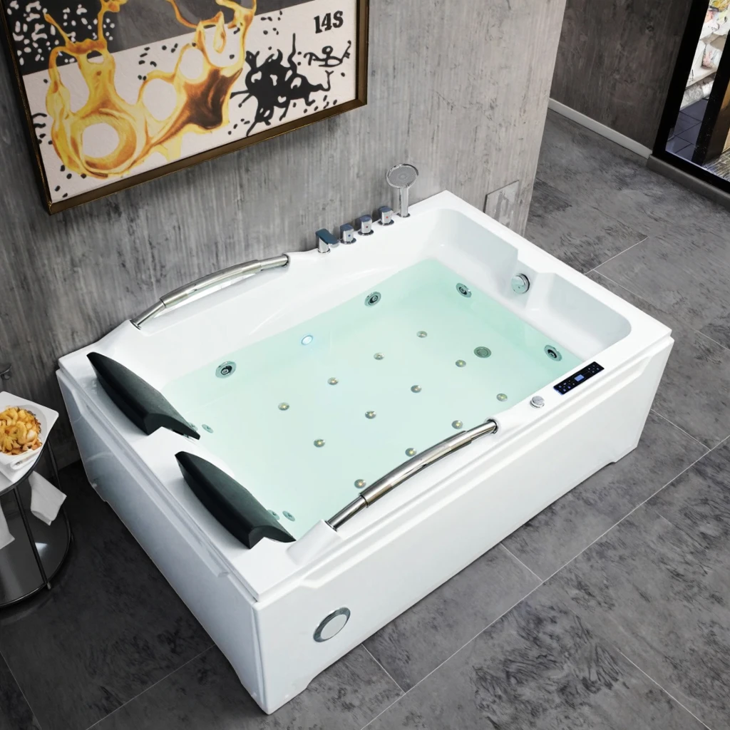 Luxury Modern 2-Person White Acrylic Freestanding for Jacuzzier Spa Bathtub Portable Transparent Indoor Whirlpool for Apartments
Luxury Modern 2-Person White Acrylic Freestanding for Jacuzzier Spa Bathtub Portable Transparent Indoor Whirlpool for Apartments
