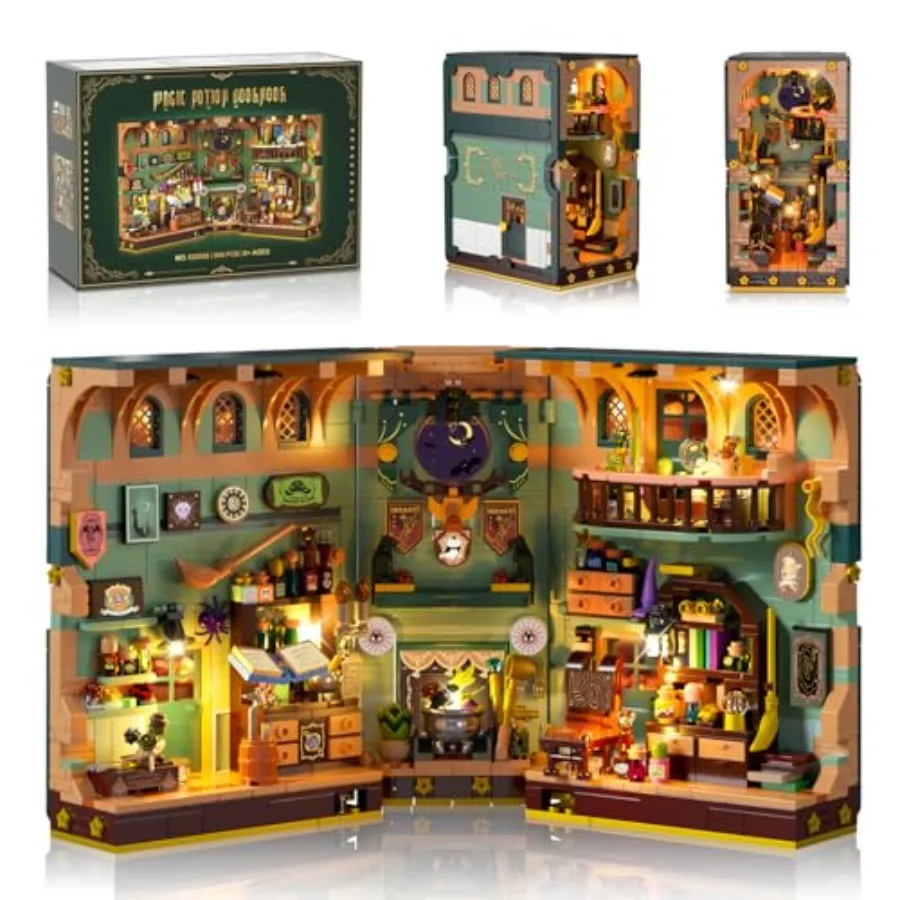 Набор для сборки книжной подставки Magic Potion Booknook с подсветкой, конструктор для домашнего декора, 990 деталей, миниатюрная книжная полка
Набор для сборки книжной подставки Magic Potion Booknook с подсветкой, конструктор для домашнего декора, 990 деталей, миниатюрная книжная полка