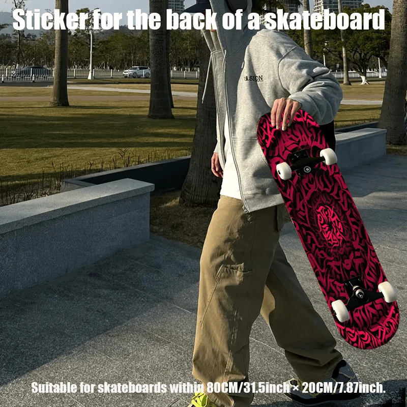 1 flat "Strange Rune" skateboard back sticker, full of street style, suitable for double upturned skateboard land surfboard scoo
1 flat "Strange Rune" skateboard back sticker, full of street style, suitable for double upturned skateboard land surfboard scoo