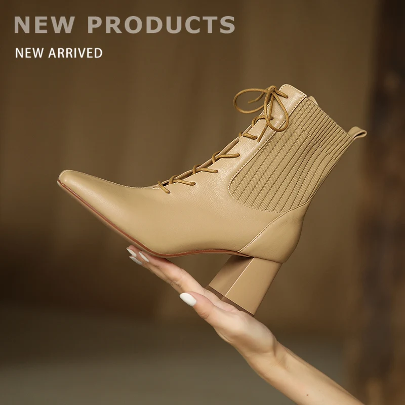 Новинка 2026, осенне-зимние женские ботильоны из натуральной кожи, короткие ботинки из воловьей кожи высотой 22-24,5 см с квадратным носком и шнуровкой на толстом каблуке
Новинка 2026, осенне-зимние женские ботильоны из натуральной кожи, короткие ботинки из воловьей кожи высотой 22-24,5 см с квадратным носком и шнуровкой на толстом каблуке