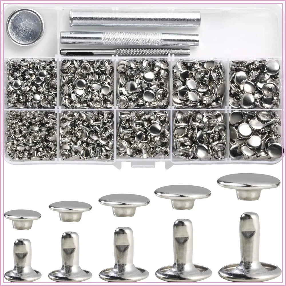 340 Pcs Leather Rivets Kit with Tool for Repair, Decorate Clothes, Shoes, Bags, Belts
340 Pcs Leather Rivets Kit with Tool for Repair, Decorate Clothes, Shoes, Bags, Belts