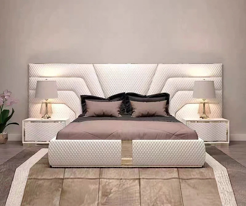 Italian Luxury Leather Bed New Big Screen Bed Villa Master Bedroom Soft Bag Big Bed
Italian Luxury Leather Bed New Big Screen Bed Villa Master Bedroom Soft Bag Big Bed