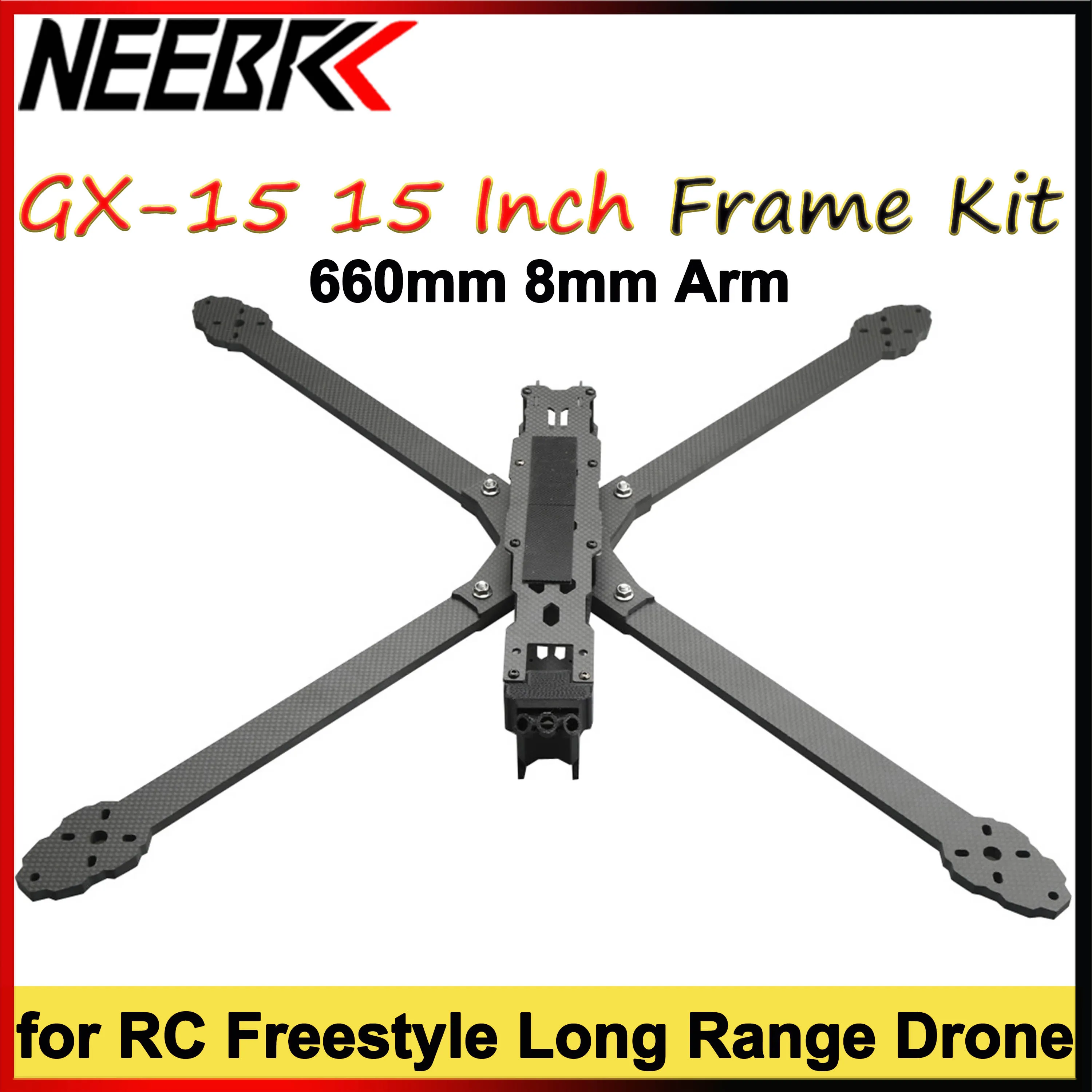 GX-15 15 Inch FPV Frame Kit 660mm Enhanced Carbon Fiber Rack 8mm Arm for RC Freestyle X-Class Long Range Racing Drone DIY Parts
GX-15 15 Inch FPV Frame Kit 660mm Enhanced Carbon Fiber Rack 8mm Arm for RC Freestyle X-Class Long Range Racing Drone DIY Parts