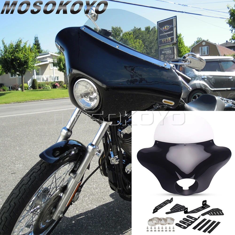 Front Outer Batwing Fairing Headlight Cover Mask w/ Windshield For Harley Dyna Sportster XL 883 1200 SuperLow Forty Eight Street
Front Outer Batwing Fairing Headlight Cover Mask w/ Windshield For Harley Dyna Sportster XL 883 1200 SuperLow Forty Eight Street