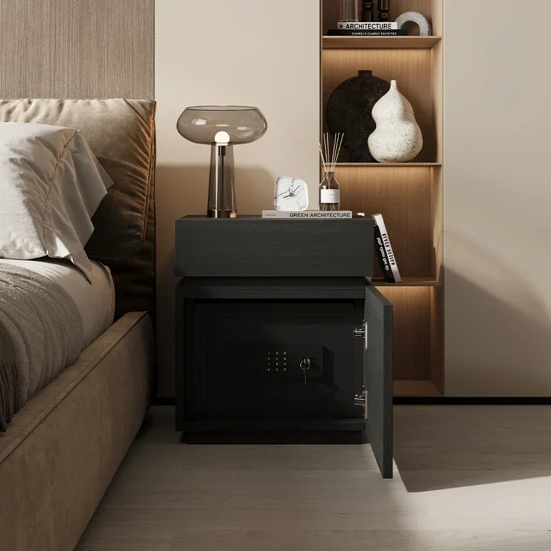 Minimalist bedside table, safe, integrated small locker with combination lock, bedroom bedside
Minimalist bedside table, safe, integrated small locker with combination lock, bedroom bedside