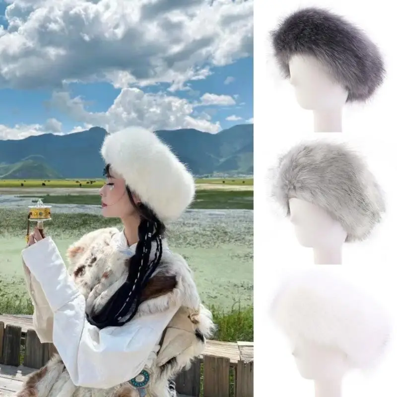 Plush Russian Style Flat Top Hat Winter Mongolian Cap Thicken Fur Headband Winter Outdoor Headband Elastic Ski Hats Ear Warmers
Plush Russian Style Flat Top Hat Winter Mongolian Cap Thicken Fur Headband Winter Outdoor Headband Elastic Ski Hats Ear Warmers