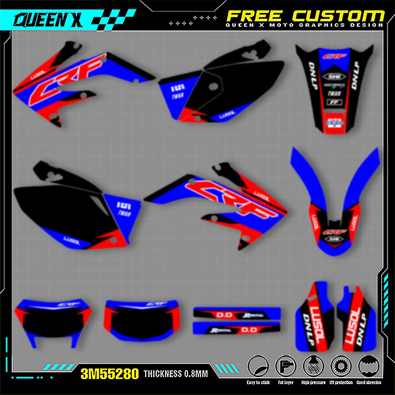 Комплект наклеек с графикой Queen X MOTOR для Honda 2004, 2005, 2006, 2007, 2008-2019 CRF250X 016
Комплект наклеек с графикой Queen X MOTOR для Honda 2004, 2005, 2006, 2007, 2008-2019 CRF250X 016
