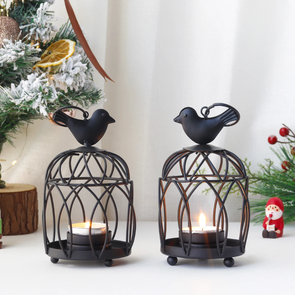 2 Piece Bird Top Black Small Hanging Birdcage Tealight Lantern Decorative Candle Holders for Table Wedding Party
2 Piece Bird Top Black Small Hanging Birdcage Tealight Lantern Decorative Candle Holders for Table Wedding Party