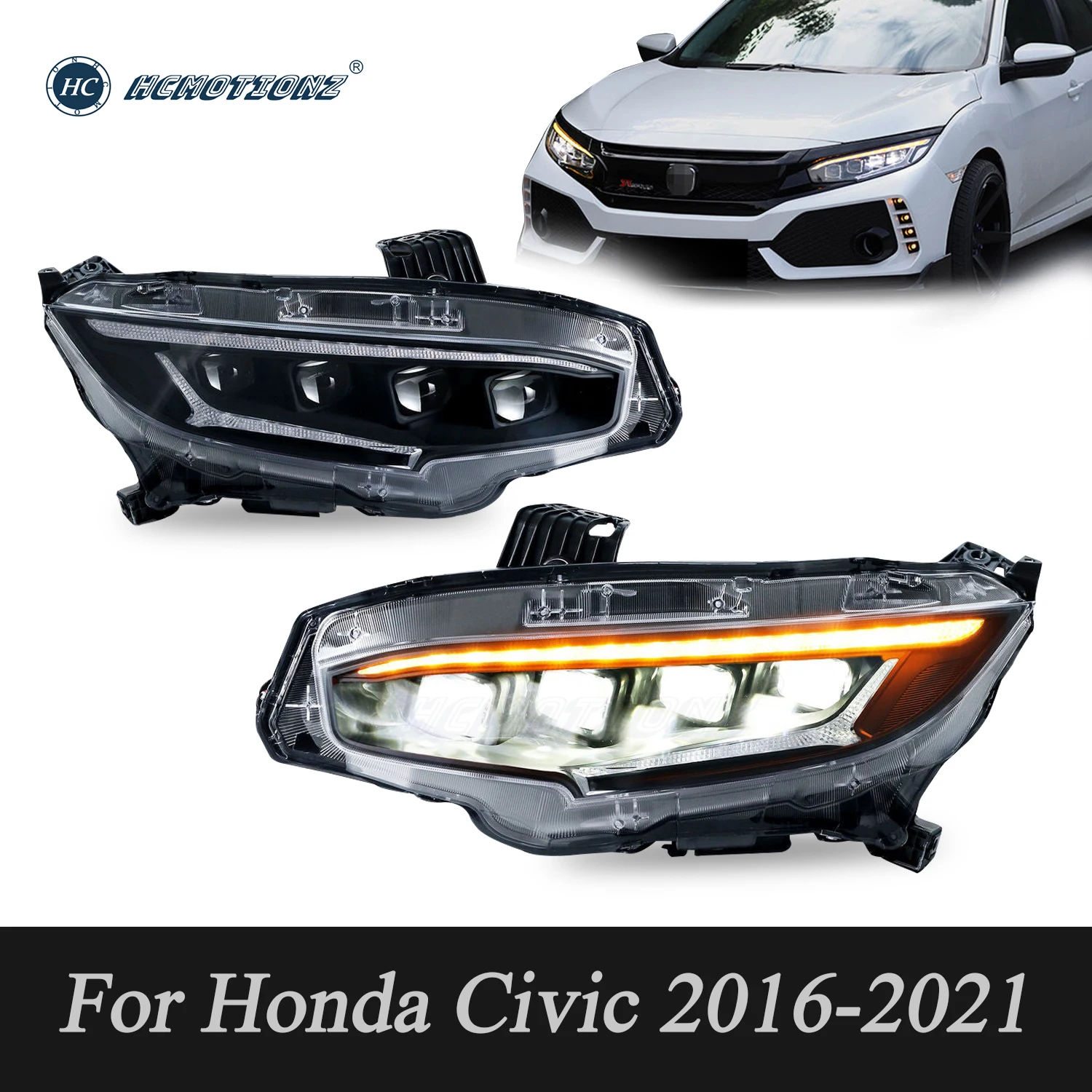 HCMOTIONZ LED Head Lights for Honda Civic 2016 2017 2018 2019 2020 2021 10th Gen Car Front Lamps Assembly High Quality
HCMOTIONZ LED Head Lights for Honda Civic 2016 2017 2018 2019 2020 2021 10th Gen Car Front Lamps Assembly High Quality