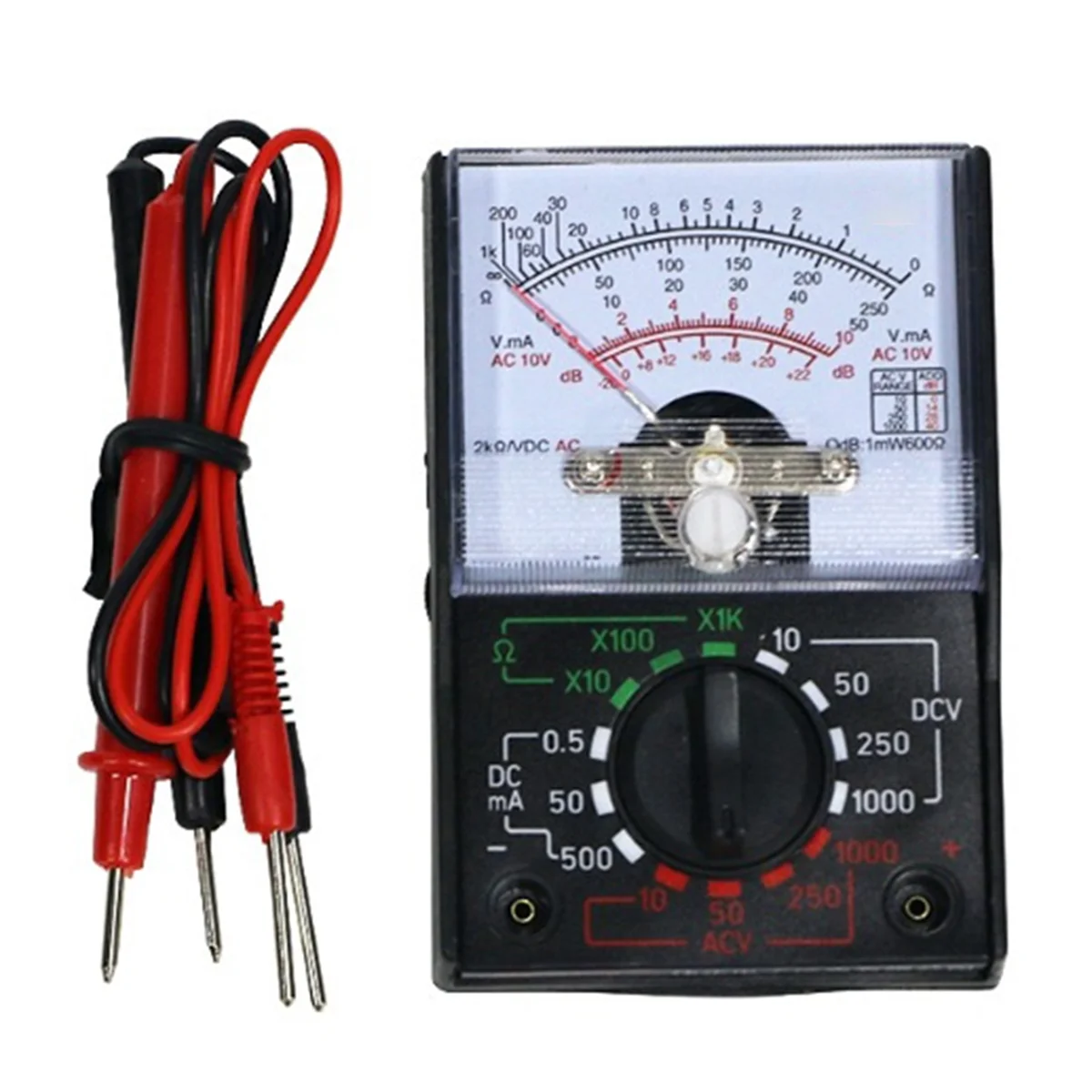 N18R Mini Analog Multimeter Tool AC/DC 1000V Voltmeter 500mA Ammeter 1K Resistance Meter Handheld Pointer Voltage
N18R Mini Analog Multimeter Tool AC/DC 1000V Voltmeter 500mA Ammeter 1K Resistance Meter Handheld Pointer Voltage