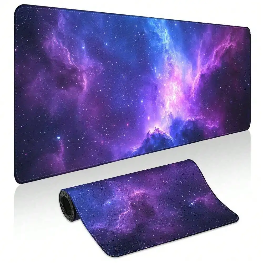 Mouse Pad Gaming Desk Mat For Keyboard Large Mouse Mat For Desk Galaxy Space Gaming Mousepad With Non-Slip Base Desk Accessories