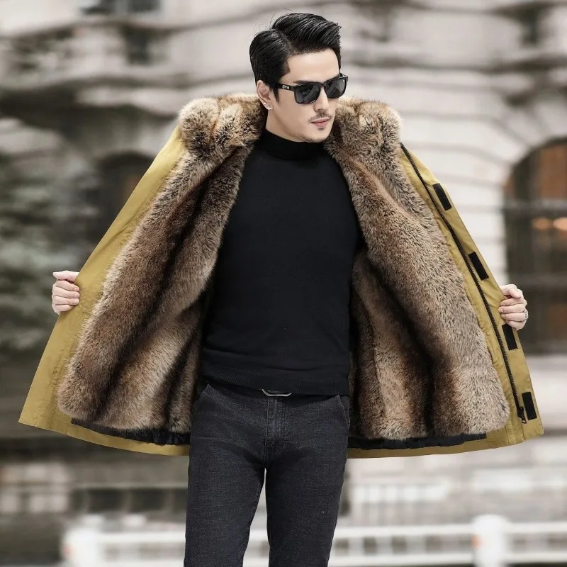 Men's Imitation Fox Hair Liner Removable Coat Fur Jacket Fur Integrated Winter Cotton Clothes Winter Pure Color Pie Overcome
Men's Imitation Fox Hair Liner Removable Coat Fur Jacket Fur Integrated Winter Cotton Clothes Winter Pure Color Pie Overcome