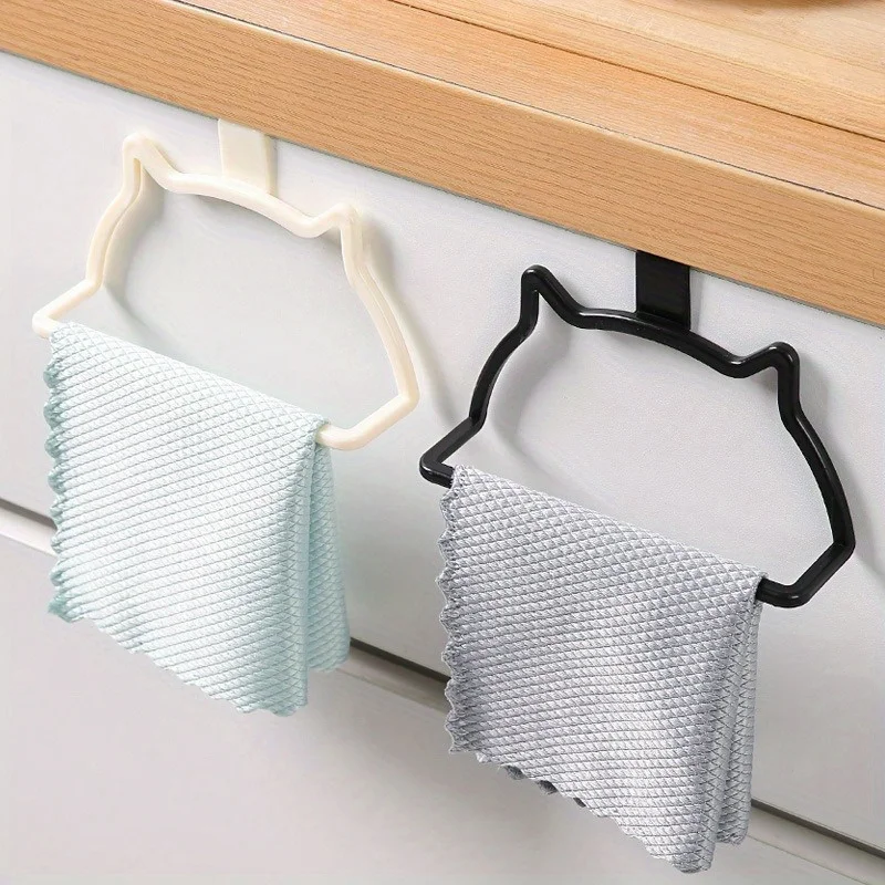 2Pcs Black And White Adorable Cat-Shaped Towel Holder - No-Drill, Single Rod Design For Bathroom And Kitchen - Durable Plastic S
2Pcs Black And White Adorable Cat-Shaped Towel Holder - No-Drill, Single Rod Design For Bathroom And Kitchen - Durable Plastic S