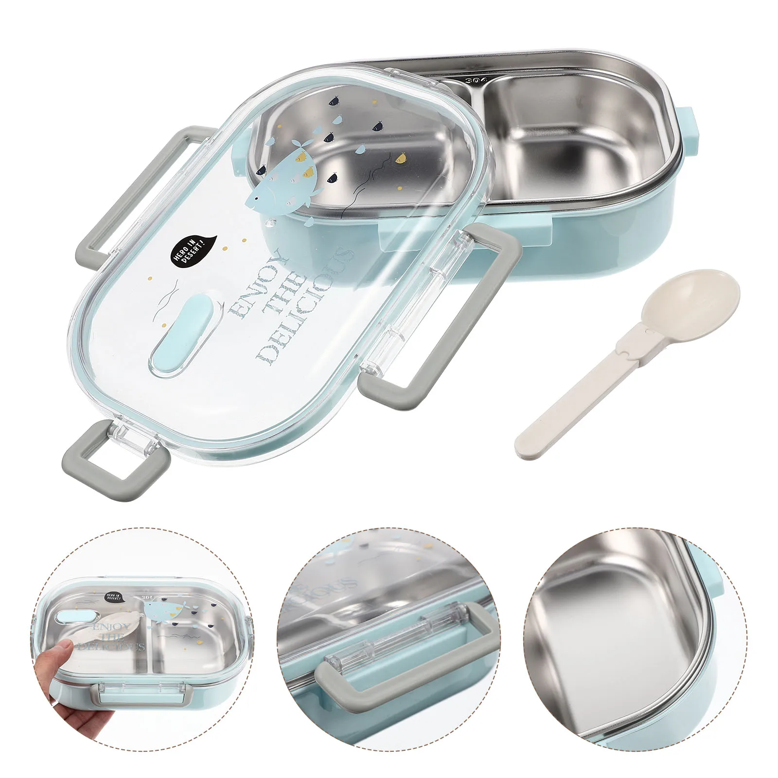 Stainless Steel Leakproof Lunch Box 2-Compartment Bento Box Portable Food Container for Work School Camping Thermal Lunch
Stainless Steel Leakproof Lunch Box 2-Compartment Bento Box Portable Food Container for Work School Camping Thermal Lunch