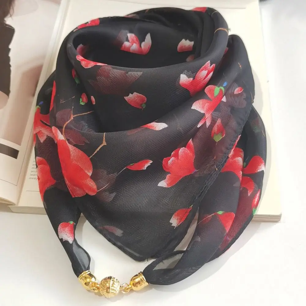 Fashion Sunscreen Silk Scarf Printed Luxury Magnetic Buckle Scarf Chiffon Scarves For Women
Fashion Sunscreen Silk Scarf Printed Luxury Magnetic Buckle Scarf Chiffon Scarves For Women