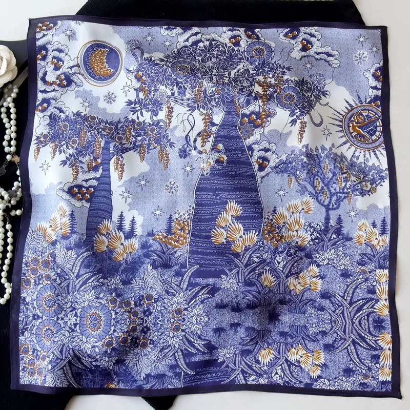 Life Tree Small Silk Scarf Luxury Designer Square Bandanas Shawls Spring Scarves for Ladies Foulard Femme Lover Mother Gift
Life Tree Small Silk Scarf Luxury Designer Square Bandanas Shawls Spring Scarves for Ladies Foulard Femme Lover Mother Gift