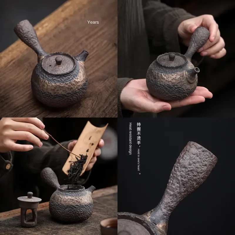 【CHIMU HOME】 Japanese Style Porcelain Side Handle Handmade Eco-Friendly Retro Japandi Infuser Cross Teapot for Single
【CHIMU HOME】 Japanese Style Porcelain Side Handle Handmade Eco-Friendly Retro Japandi Infuser Cross Teapot for Single