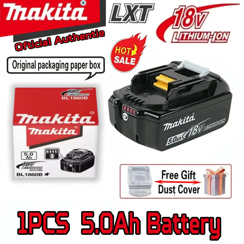 Original Makita 6Ah/5Ah for Makita 18V Battery BL1830B BL1850B BL1850 BL1840 BL1860 BL1815 Replacement Lithium Battery DHP485
Original Makita 6Ah/5Ah for Makita 18V Battery BL1830B BL1850B BL1850 BL1840 BL1860 BL1815 Replacement Lithium Battery DHP485