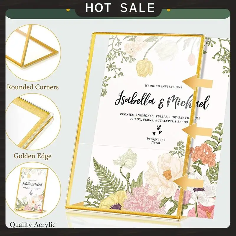 24-Hour Delivery Acrylic Gold Frame, Slanted Back Table Sign Holder For Wedding Table Card Restaurant Signs Photos
24-Hour Delivery Acrylic Gold Frame, Slanted Back Table Sign Holder For Wedding Table Card Restaurant Signs Photos