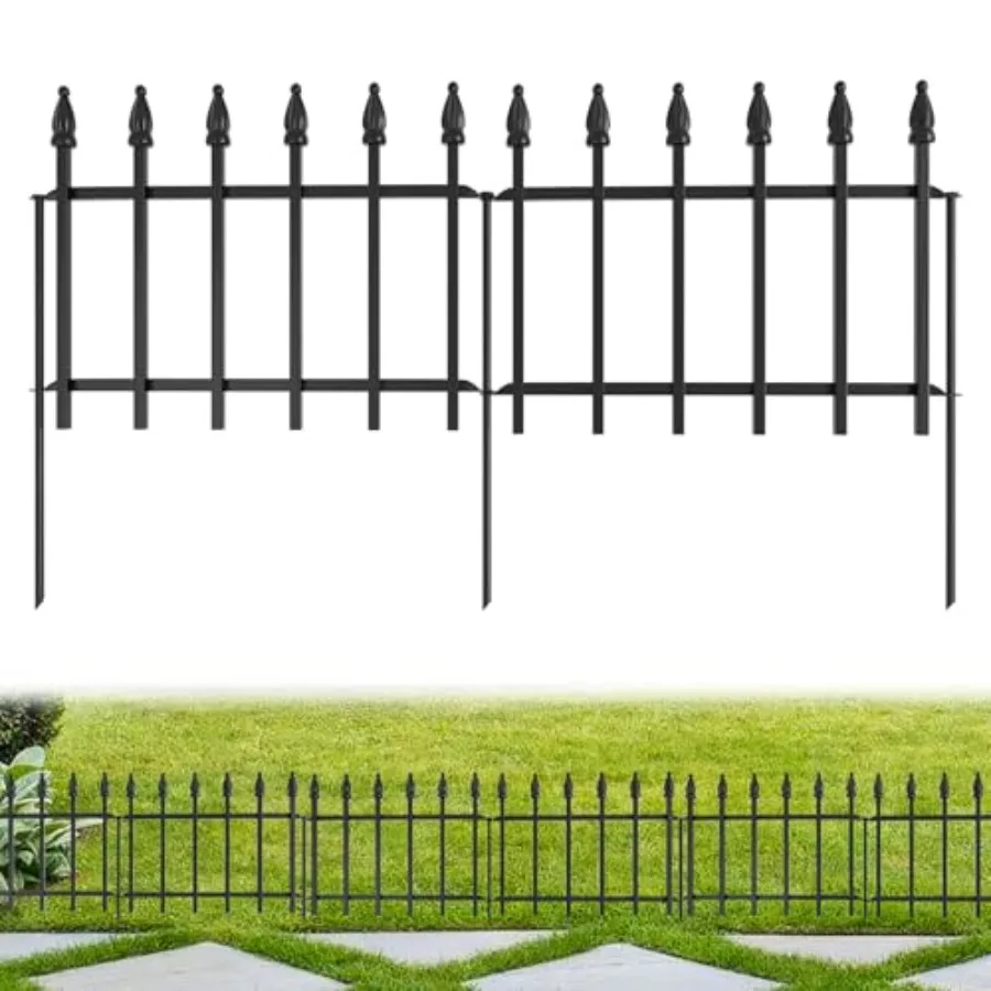Decorative Garden Fence 10ft L x 19in (H) - 7 Panels Heavy Duty Garden Fencing Animal Barrier Rustproof Metal Fence Border for
Decorative Garden Fence 10ft L x 19in (H) - 7 Panels Heavy Duty Garden Fencing Animal Barrier Rustproof Metal Fence Border for