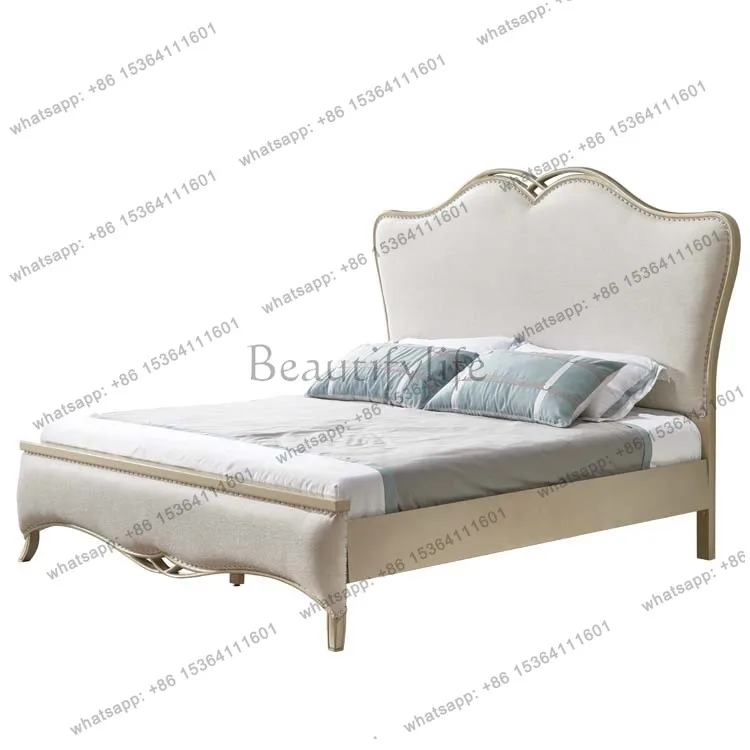 Double soft bag wedding bed master bedroom cross-style American light luxury solid wood fabric bed
Double soft bag wedding bed master bedroom cross-style American light luxury solid wood fabric bed