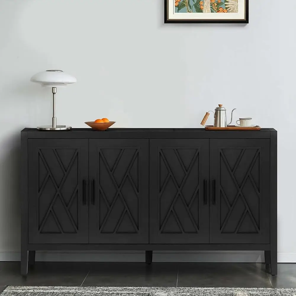 59.8"" Storage Sideboard Buffet Cabinet With 4 Twill Doors Freestanding Adjustable Shelf Wooden Storage Cabinet For Living Room
59.8"" Storage Sideboard Buffet Cabinet With 4 Twill Doors Freestanding Adjustable Shelf Wooden Storage Cabinet For Living Room