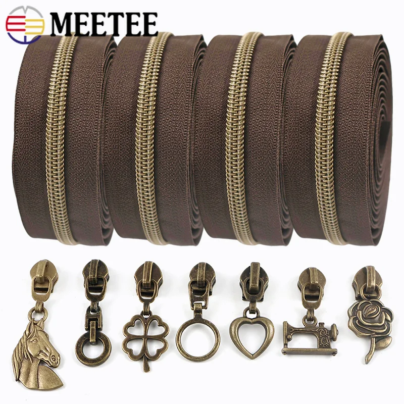 2/5M 5# Bronze Nylon Zippers with Slider Plastic Coil Zipper for Sewing Bag Zips Closure Zip Repair Kit DIY Clothing Accessories
2/5M 5# Bronze Nylon Zippers with Slider Plastic Coil Zipper for Sewing Bag Zips Closure Zip Repair Kit DIY Clothing Accessories