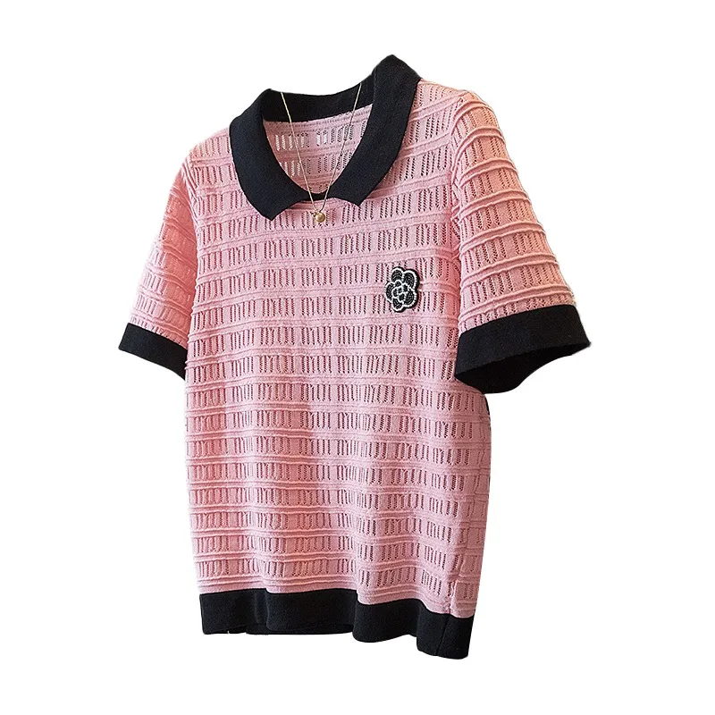 New Summer Short Sleeve Sweater Flower Knit T-Shirt Woman Clothes Vintage Fashion Hollow Out Pullover Knitwear Tops Jumper
New Summer Short Sleeve Sweater Flower Knit T-Shirt Woman Clothes Vintage Fashion Hollow Out Pullover Knitwear Tops Jumper