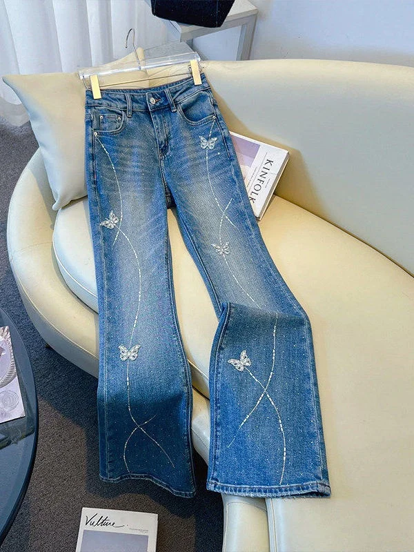 Rhinestone Silk Wide Leg Denim Jeans Women's Thin New 2026 High Waist Soft Comfortable mid Stretch Spring Season
Rhinestone Silk Wide Leg Denim Jeans Women's Thin New 2026 High Waist Soft Comfortable mid Stretch Spring Season