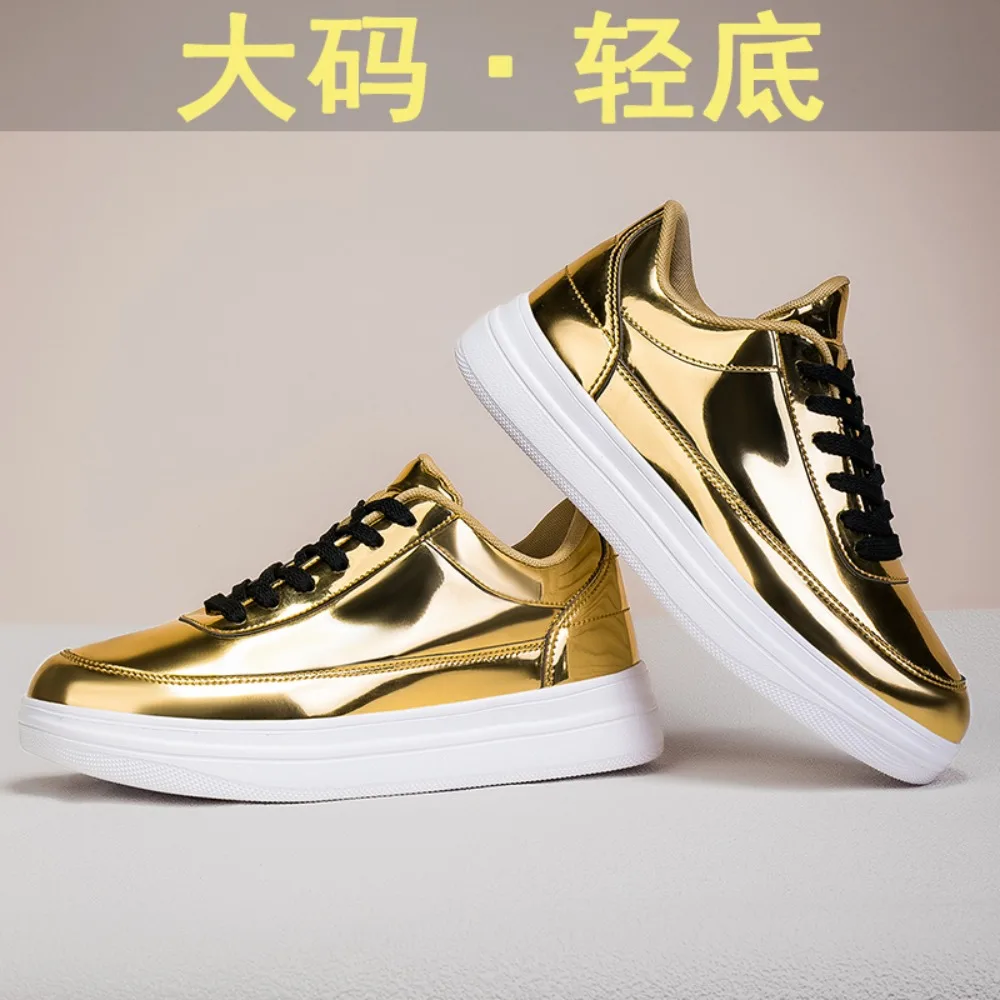 Patent Leather Black Men's Sneakers Fashion Casual Platform Shoes For Men Designer Hip Hop Sneakers Men zapatillas informales
Patent Leather Black Men's Sneakers Fashion Casual Platform Shoes For Men Designer Hip Hop Sneakers Men zapatillas informales