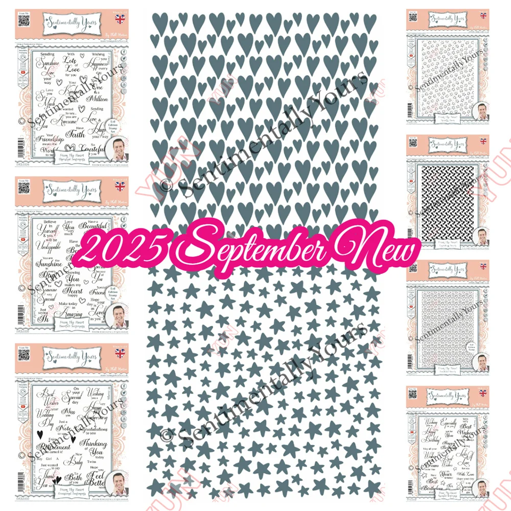 2025 New Cherished Essential Sentimentally Yours Stamps Scattered Hearts Stars Stencil Stamp DIY Scrapbooking Diary Card Molds
2025 New Cherished Essential Sentimentally Yours Stamps Scattered Hearts Stars Stencil Stamp DIY Scrapbooking Diary Card Molds